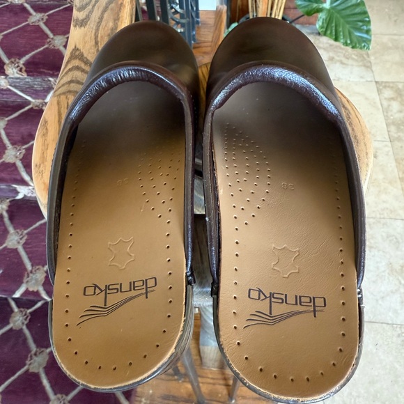 Dansko Rich Brown Leather Mules - Picture 11 of 16